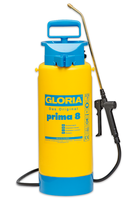 GLORIA Prima 5, Pulvérisateur à pression de 5L, avec lance en laiton, buse  à cône creux réglable en laiton, idéal pour le traitement et la protection  des plantes dans le jardin 